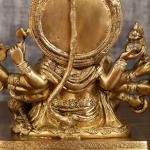 Pure Brass Superfine Panchmukhi Hanuman Blessing Statue 10" | Antique Finish | 4.8 kg Finely Detailed | Invoke Divine Blessings | 9" Width, 5" Depth